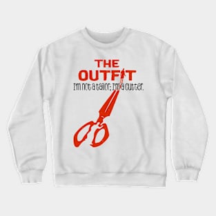 the outfit movie 2022 scissors and British gangster film graphic design Crewneck Sweatshirt